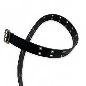 Black & silver studded belt